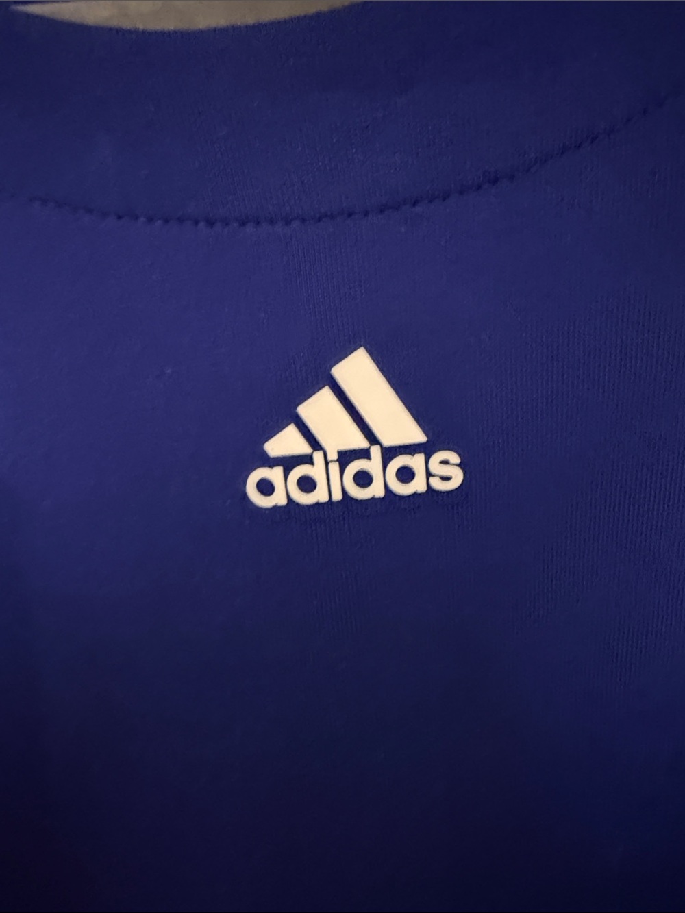 adidas Women’s Royal Blue Long-Sleeve Crewneck Sweatshirt Dress - Picture 3 of 5